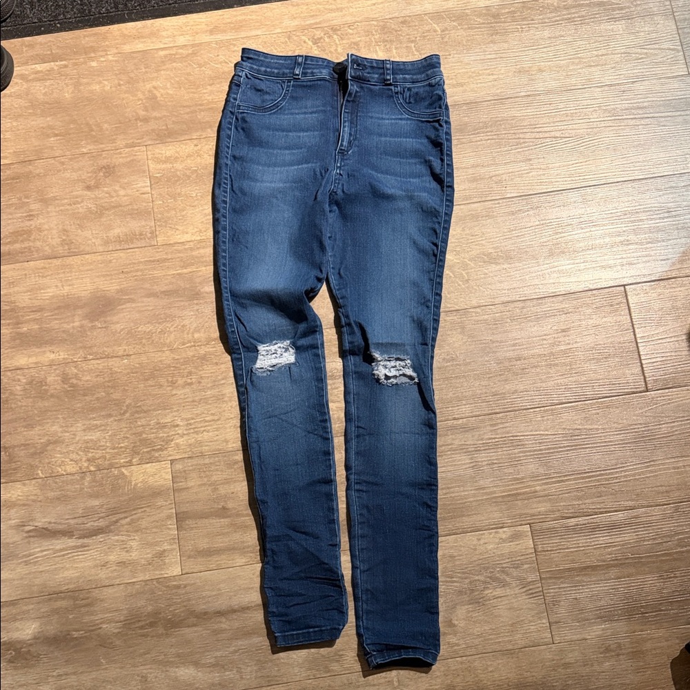 FITJEANS Women's Dark Blue Skinny Jeans